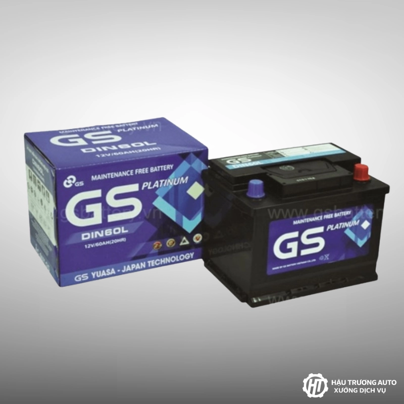 Ắc quy GS 12V 60AH DIN60R MF7155 3 Ắc quy GS 12V 60AH DIN60R MF7155